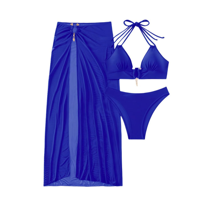 Damen Bikini-Set mit eleganter Wickelrock-Optik und verstellbaren Trägern Echo Archiv