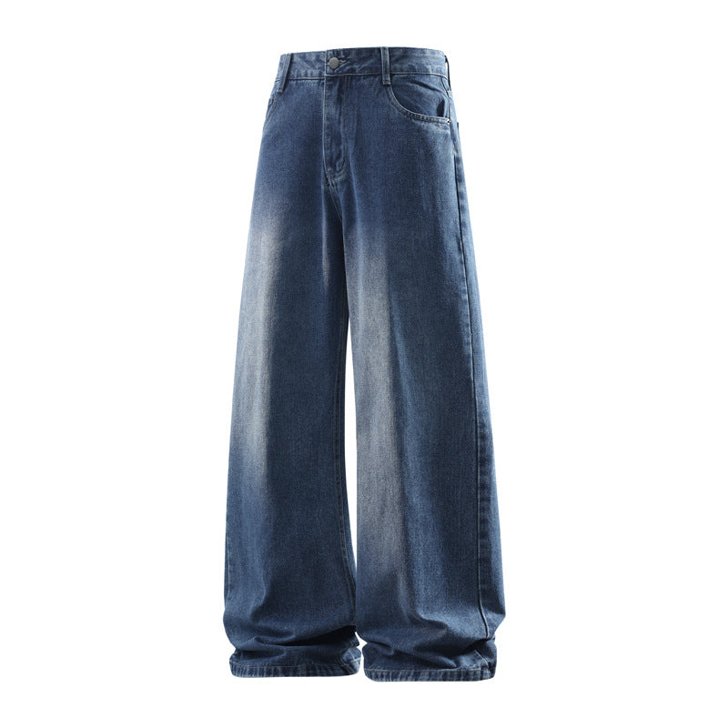 Damen Weite hochtaillierte Baggy-Jeans im Vintage-Look mit extra weitem Bein Echoarchiv