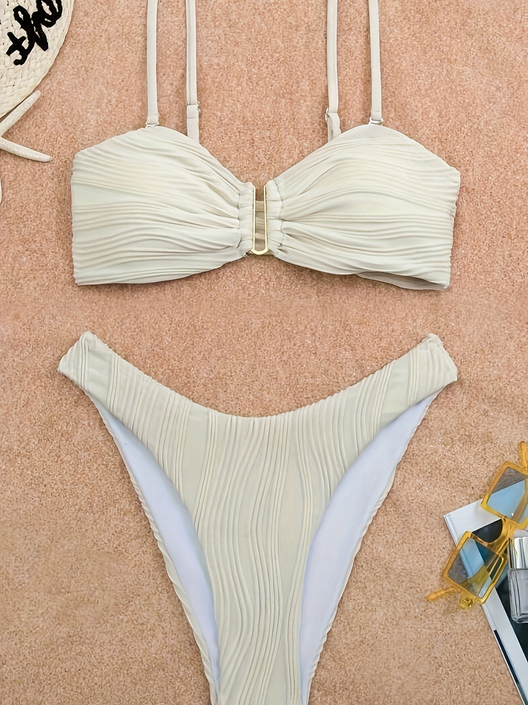 Damen Bikini-Set mit raffinierten Falten und verstellbaren Trägern Echo Archiv