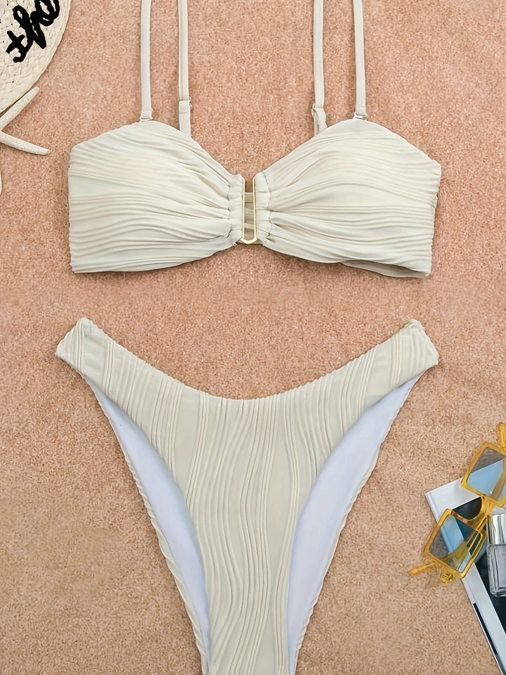 Damen Bikini-Set mit raffinierten Falten und verstellbaren Trägern Echo Archiv