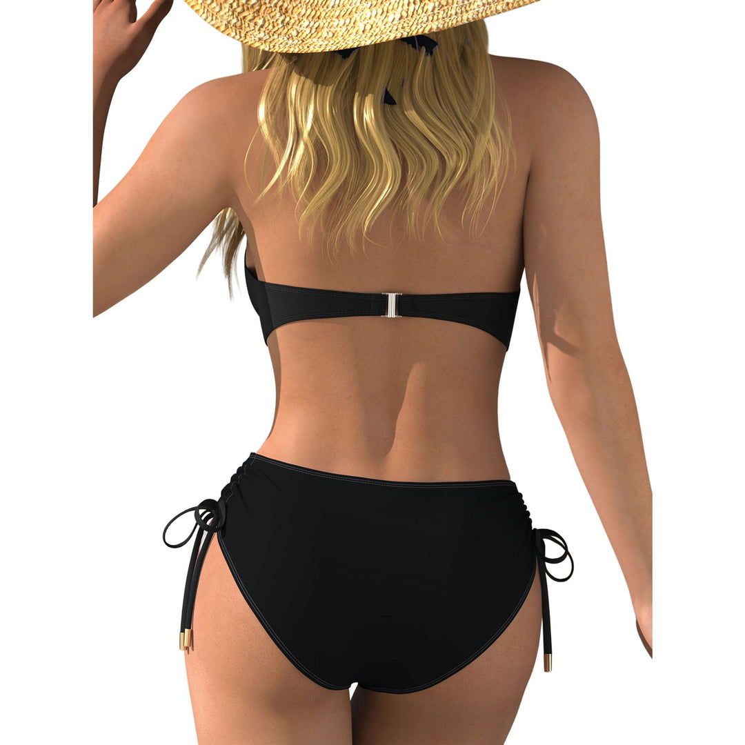 Damen Bikini-Set mit tiefem V-Ausschnitt und regulierbarem Seitenband Echo Archiv