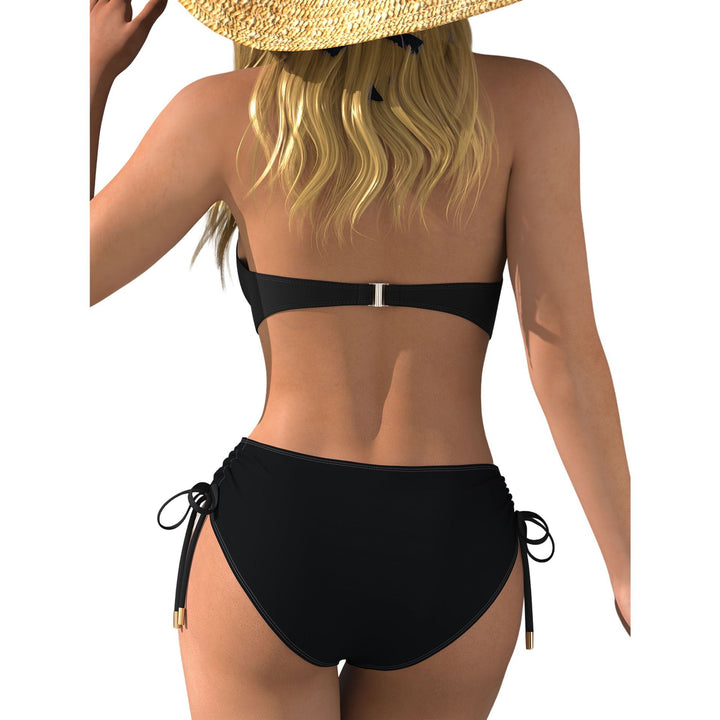 Damen Bikini-Set mit tiefem V-Ausschnitt und regulierbarem Seitenband Echo Archiv