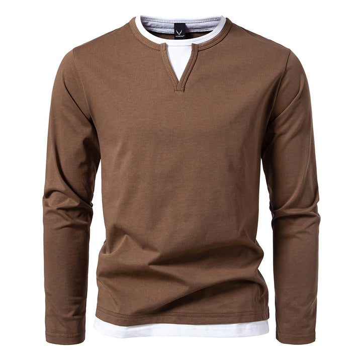 Herren Longsleeve Shirt mit innovativem Kragen Echoarchiv