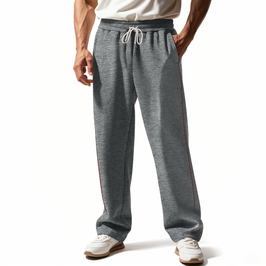 Herren Sportliche Freizeithose mit seitlichem Kontrastnähten und Kordelzug Echoarchiv