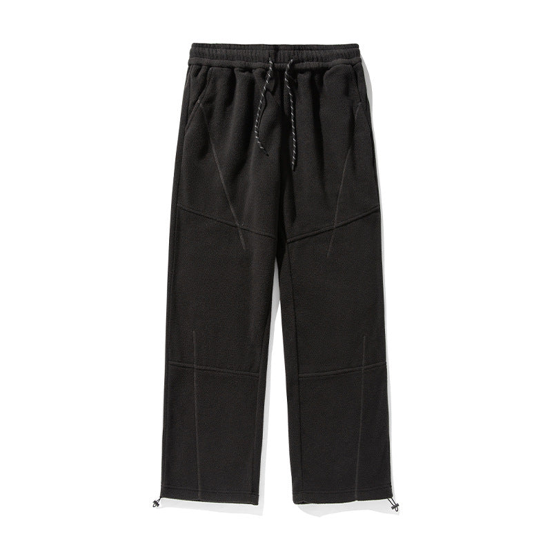 Unisex Weite Fleecehose mit elastischem Bund, Tunnelzug und verstellbarem Beinabschluss Echo Archiv
