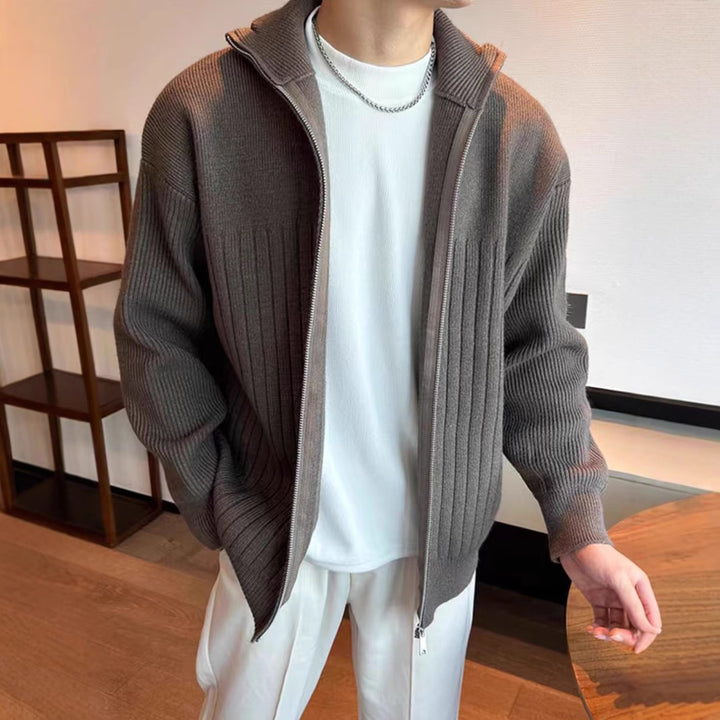 Herren Modische Strickjacke mit Reißverschluss Echo Archiv
