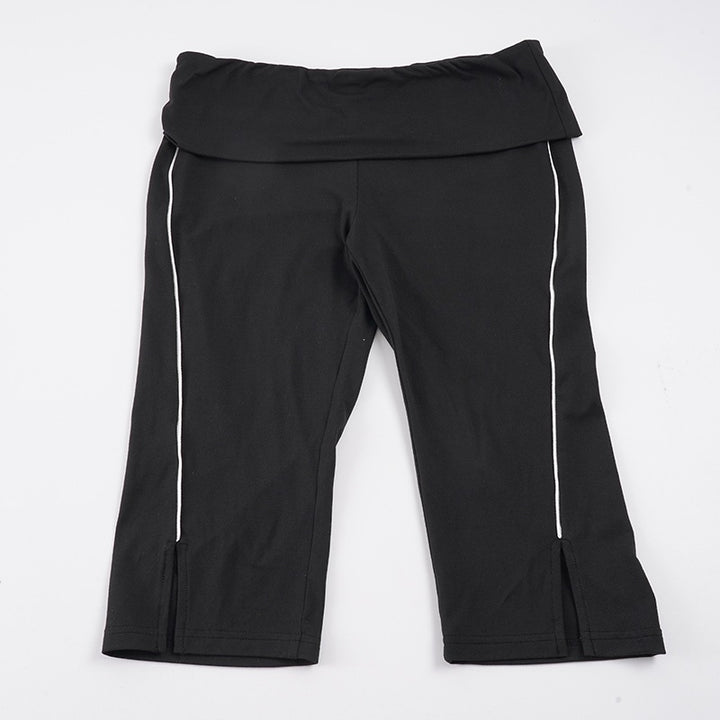 Damen Sportliche Capri-Hosen mit hohem Bund und seitlichem Reißverschluss Echo Archiv