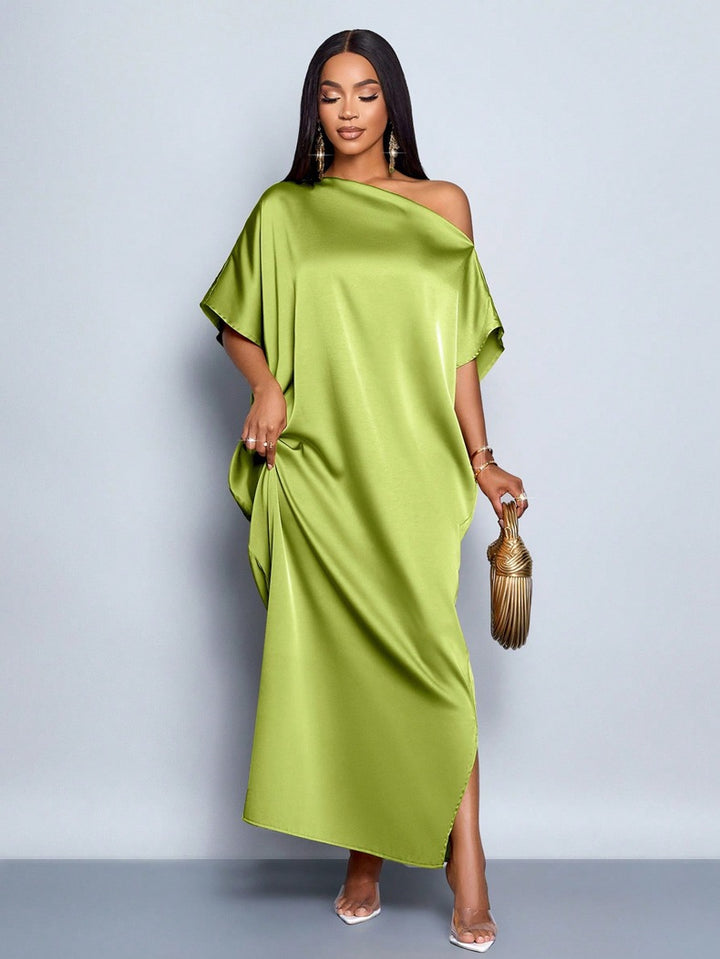 Damen Maxikleid mit asymmetrischem Schnitt und elegantem Fall Echo Archiv
