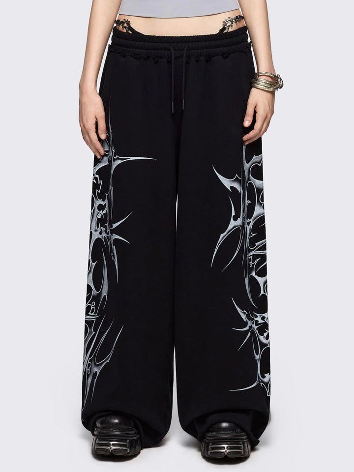Damen Urbaner Baggy-Hosen mit Grafiken Echo Archiv
