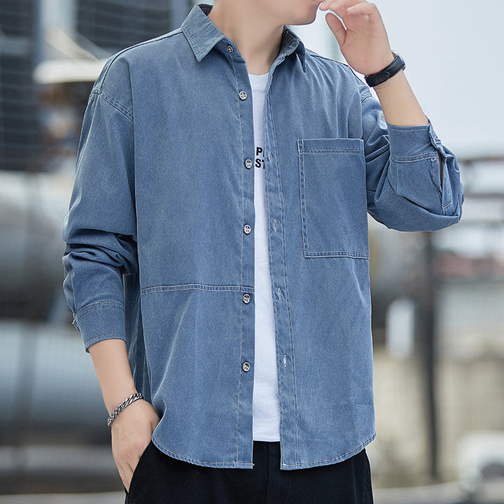 Herren lässige Overshirtjacke mit praktischem Schnitt und großen Taschen Echoarchiv