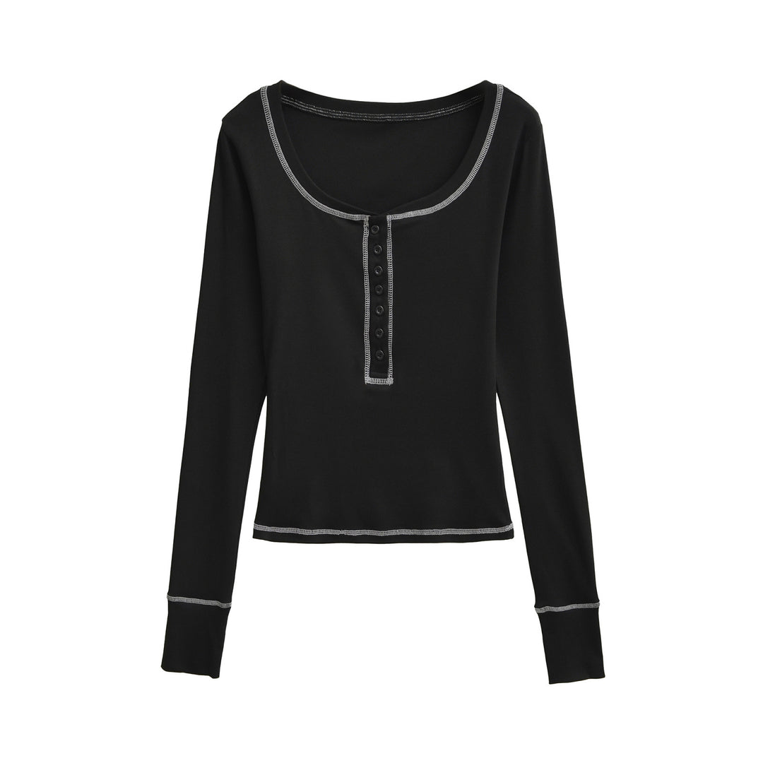 Langarmshirt für Damen mit Zierknöpfen Echo Archive