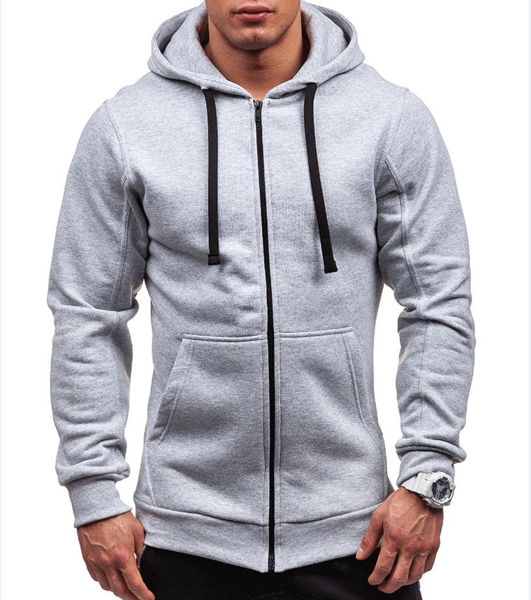 Herren Zip-Hoodie mit seitlichen Taschen und regulierbarem Bund Echoarchiv