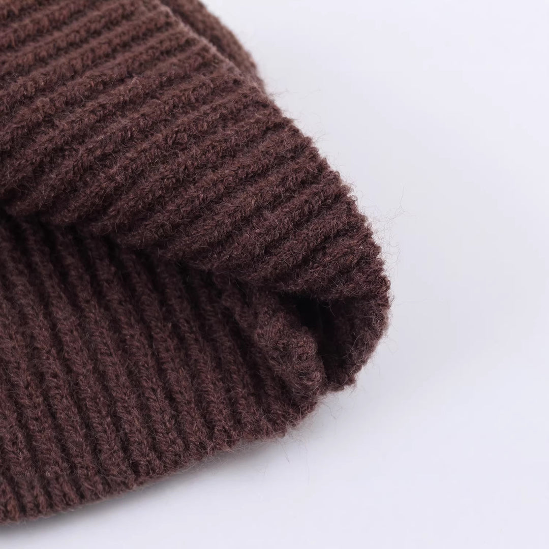 Damen Grobstrick-Pullover mit integriertem Schalkragen Echoarchiv