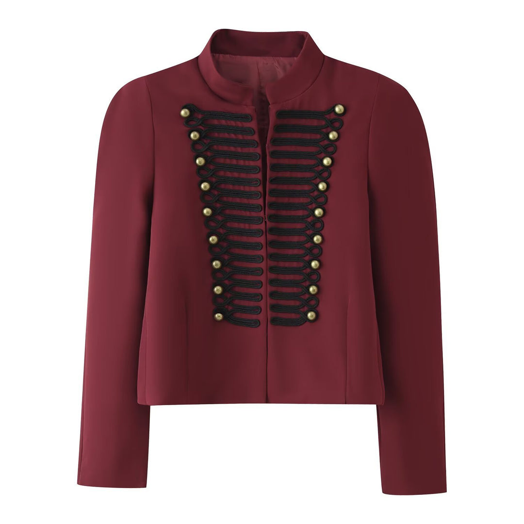 Damen Kurzjacke im Military‑Stil mit dekorativen Zierkordeln Echo Archiv