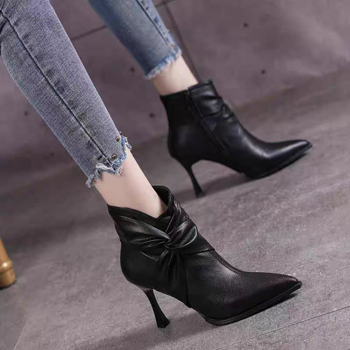 Damen Elegante Stiefeletten mit Schleifen-Detail Echo Archiv