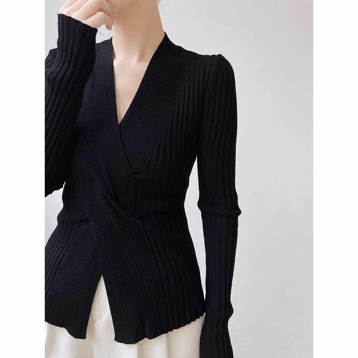 Damen Elegante Wickelstrickjacke Echo Archiv
