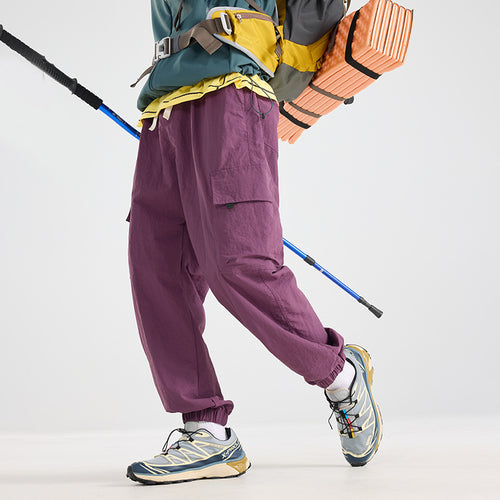 Herren Leichte Utility-Cargo-Hose aus Ripstop mit elastischem Saum und Mehrfachtaschen Echoarchiv
