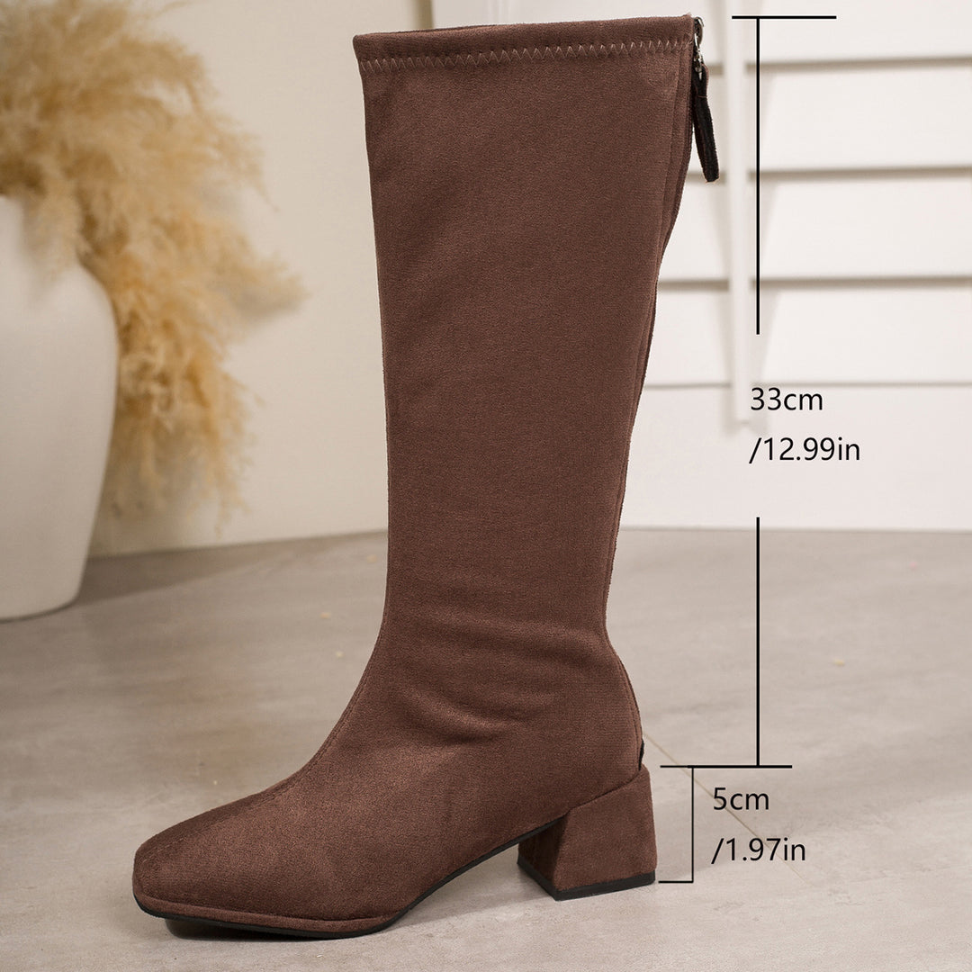 Damen Moda Stiefel mit Blockabsatz Echo Archiv