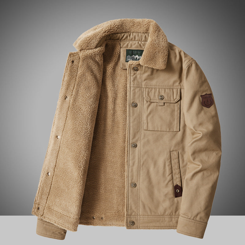 Herren Warme Winterjacke mit Teddyfutter Echo Archiv
