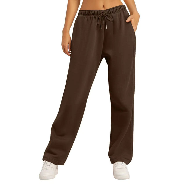 Damen nan extraweiche Relax-Hose mit hohem Komfortbund Kordelzug und geradem Bein Echo Archiv