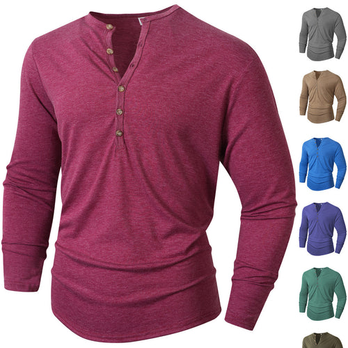 Herren Langarmshirt mit Knopfleiste Echoarchiv