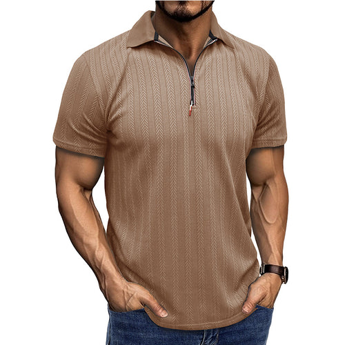 Herren Kurzarm Poloshirt mit hohem Kragen Echoarchiv