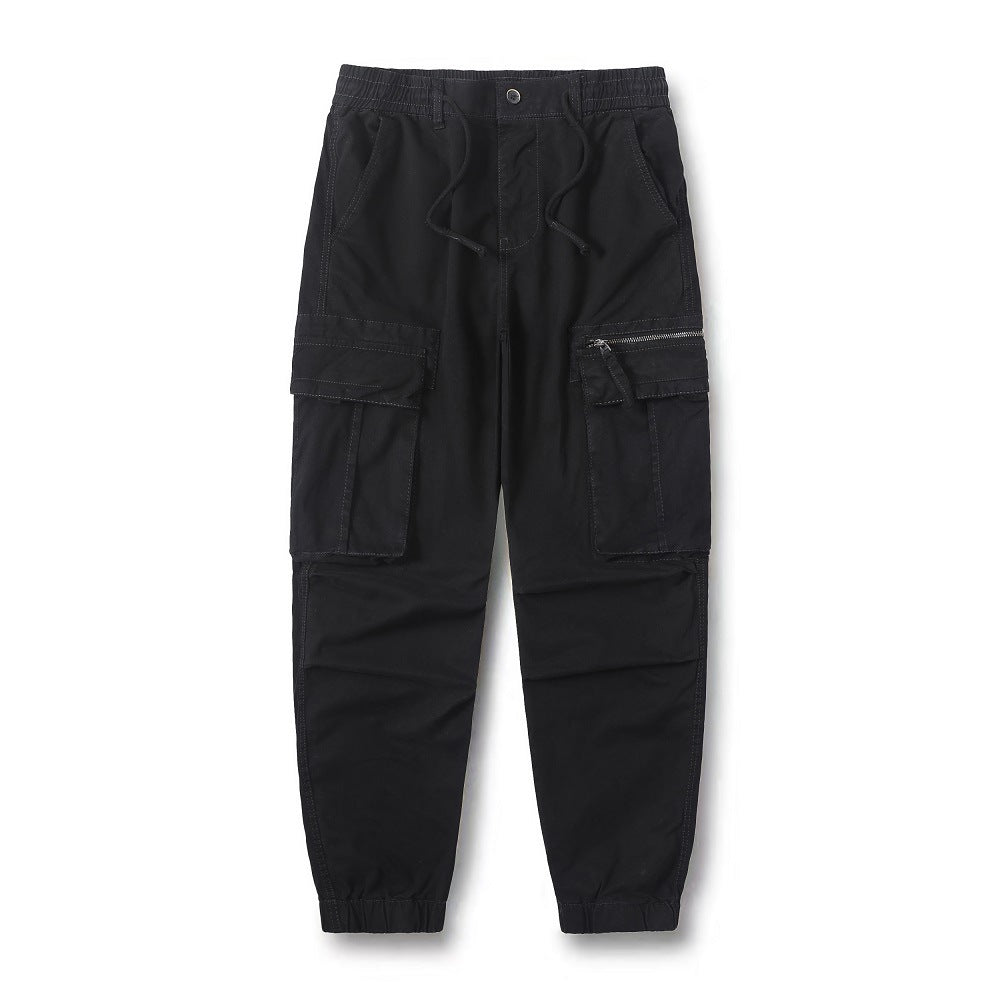 Herren Cargo-Hose mit elastischem Bund und praktischen Reißverschluss-Taschen Echoarchiv