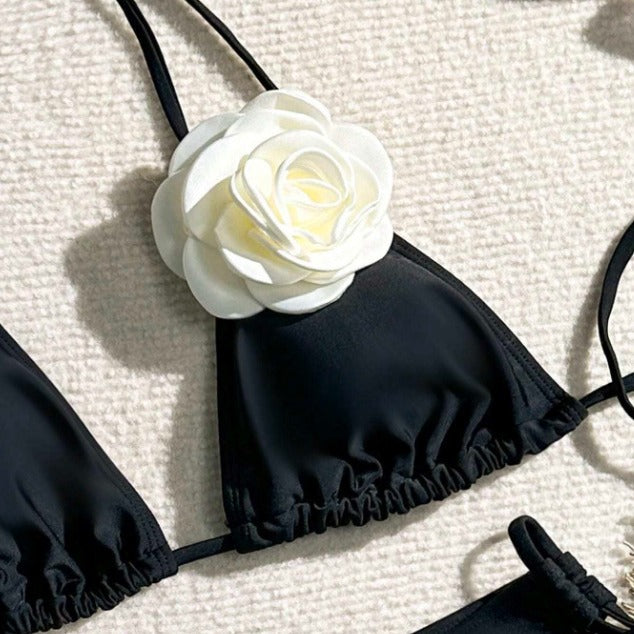 Damen Triangel-Bikini mit Blumenapplikation Echo Archiv