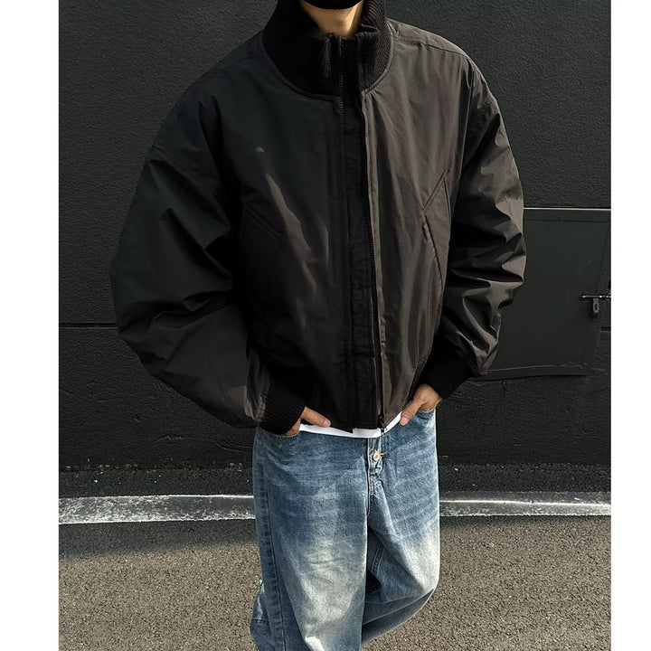 Herren stylische Bomberjacke mit elastischen Bündchen und weichem Innenfutter Echoarchiv