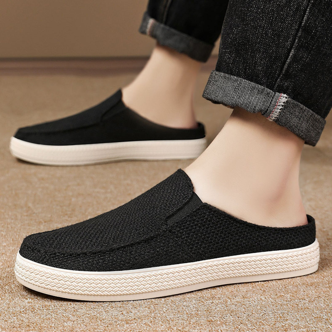 Damen nan Slip-On Mule Sneaker mit gewebtem Textil-Obermaterial und profilierter Gummisohle Echo Archiv