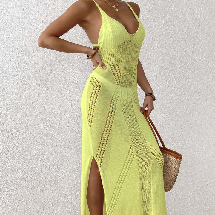 Damen Maxikleid mit raffiniertem Netzdesign Echo Archiv