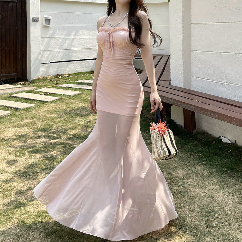 Damen Elegantes Maxikleid mit raffinierten Rüschendetails Echo Archiv