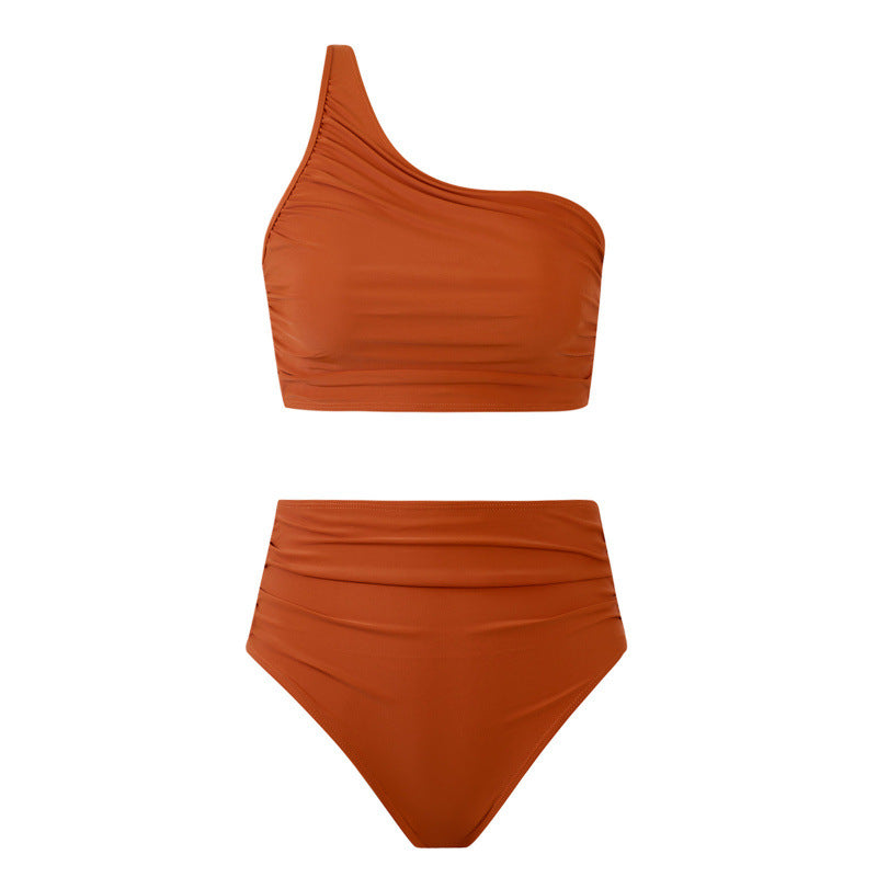 Damen Bikini-Set mit elegantem asymmetrischen Oberteil und hohem Taillenslip Echo Archiv