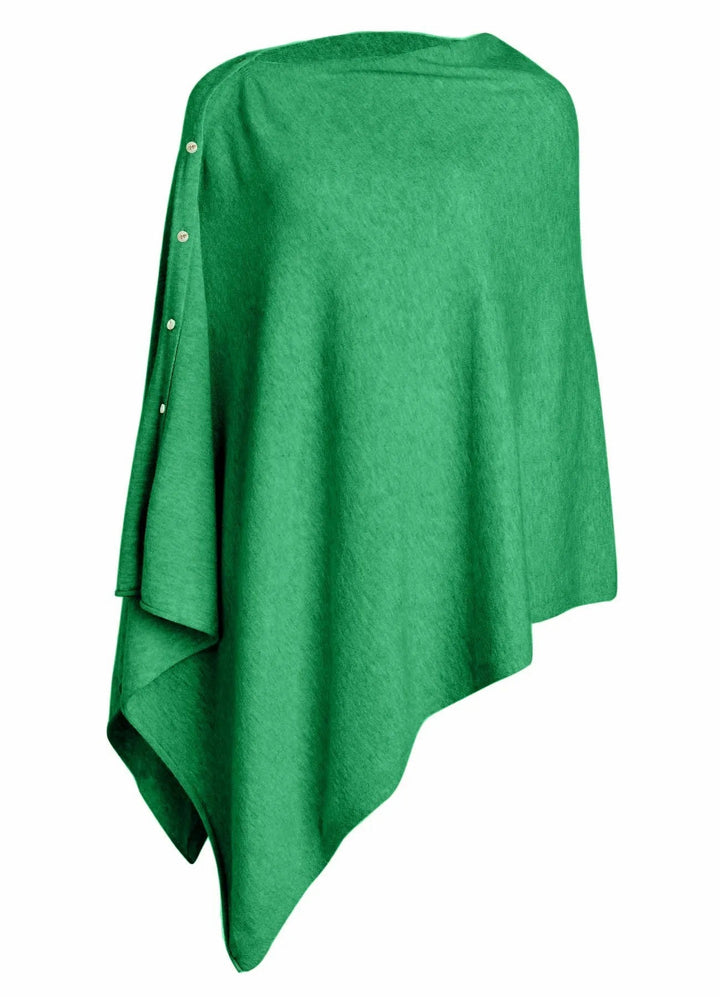 Damen vielseitiger Poncho aus hochwertiger Materialmischung – Célinea