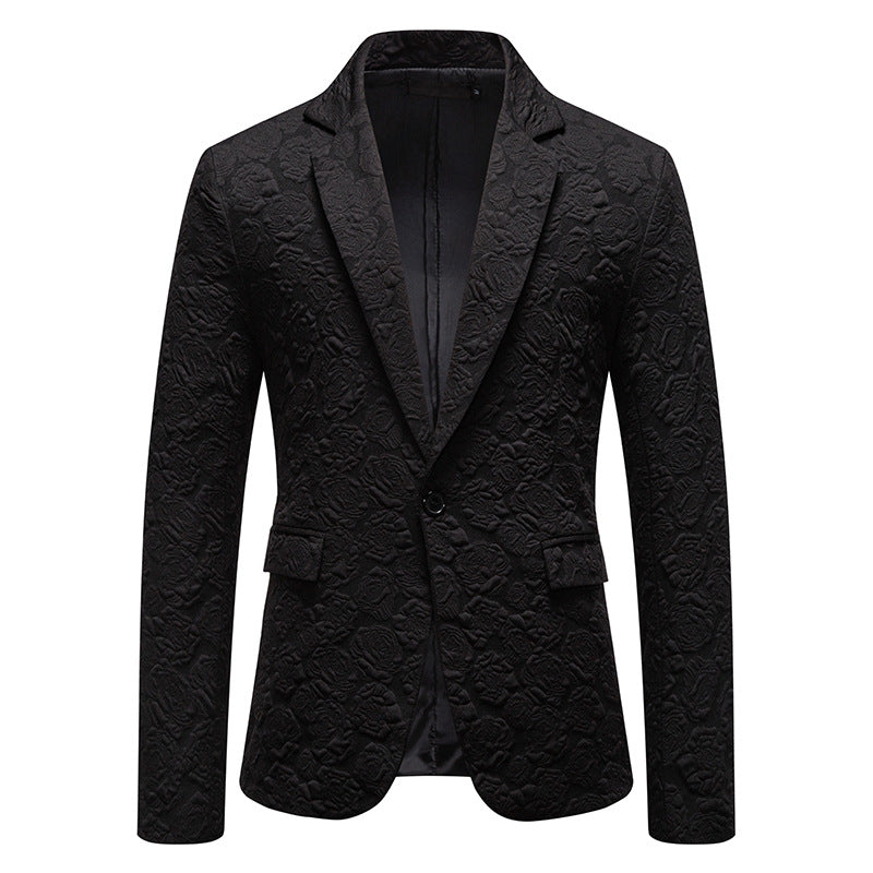 Herren nan strukturiertes Business-Sakko mit floraler Jacquardstruktur und Slim-Fit Echo Archiv