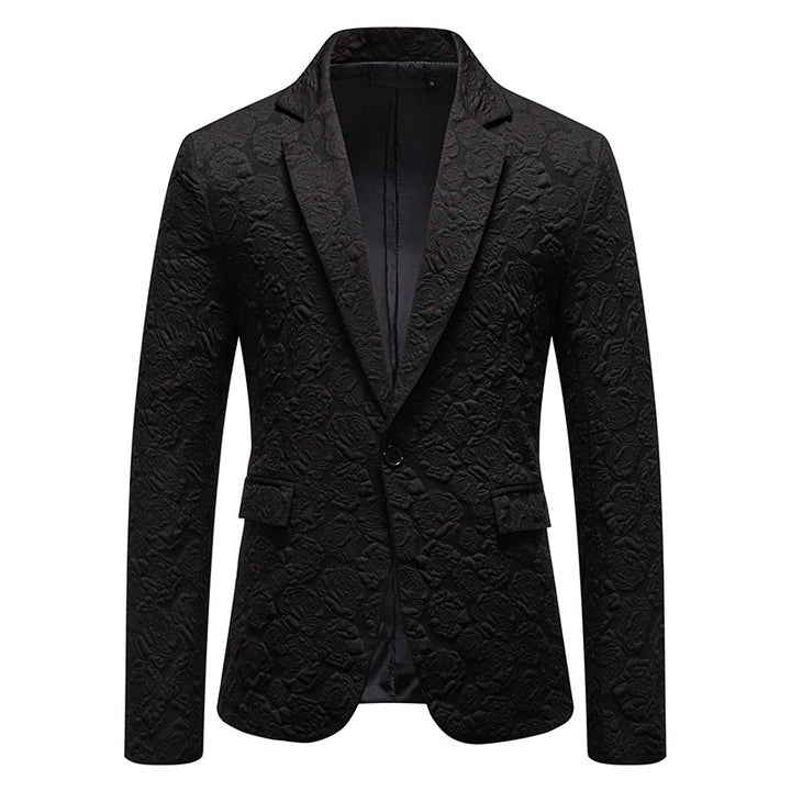Herren nan strukturiertes Business-Sakko mit floraler Jacquardstruktur und Slim-Fit Echo Archiv