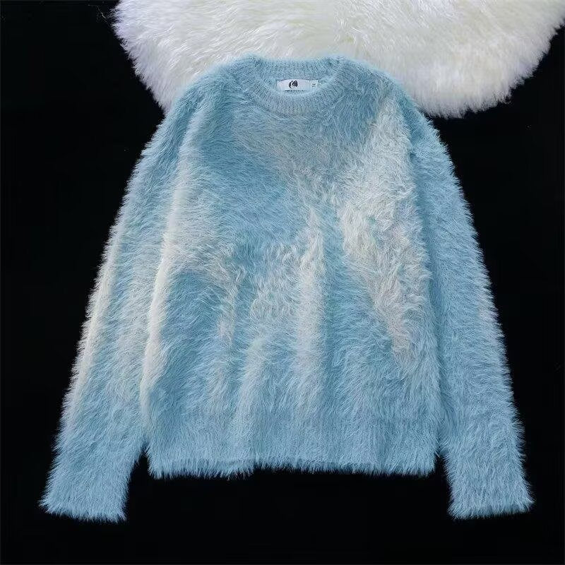 Damen Weicher Grobstrickpullover mit Rundhalsausschnitt Echoarchiv