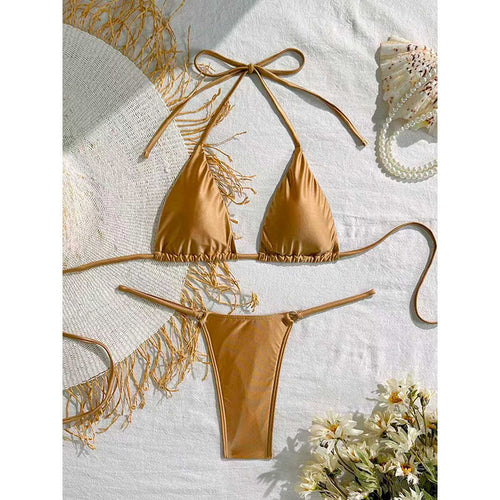 Damen Triangel-Bikini mit fransigen Details Echo Archiv