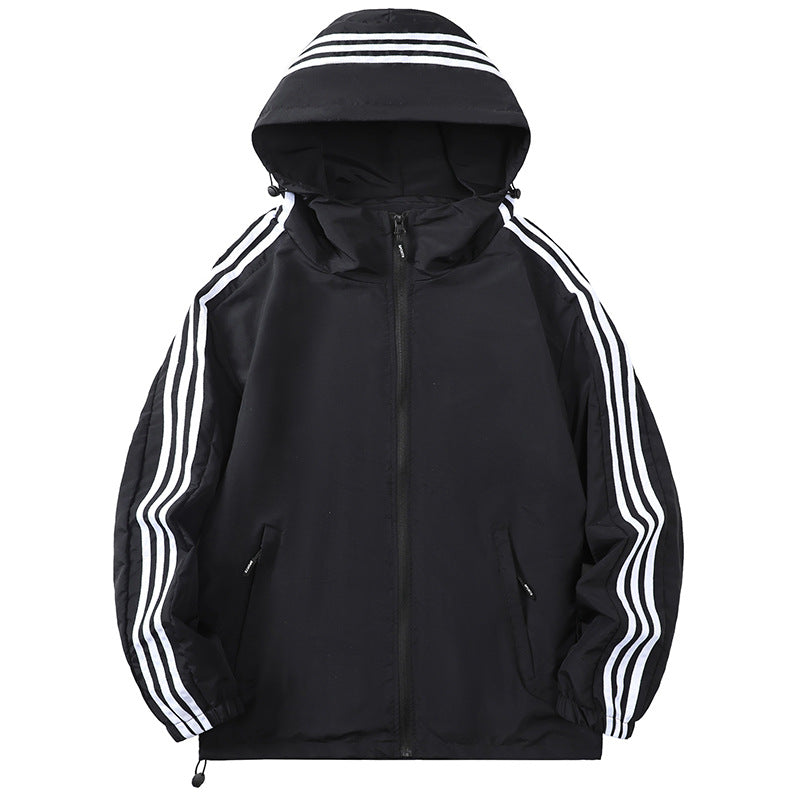 Herren Sportliche Übergangsjacke mit Kapuze und reflektierenden Akzenten Echo Archiv