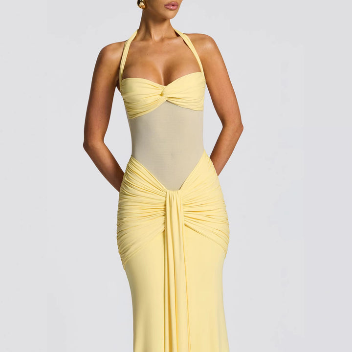 Damen Elegantes Abendkleid mit figurbetontem Schnitt und raffinierten Drapierungen Echo Archiv