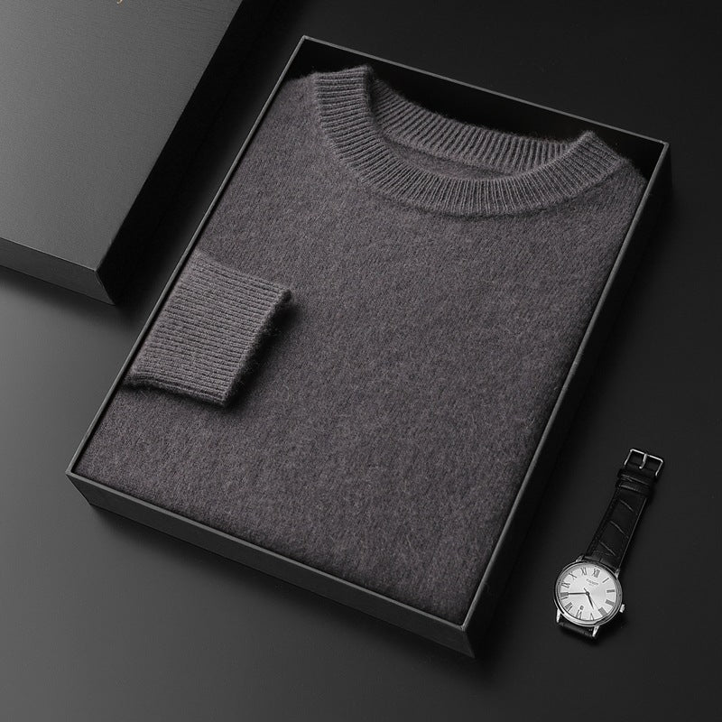 Herren Rundhals-Pullover im Kaschmir‑Look mit extraweichem Flor und Geschenkbox Echoarchiv