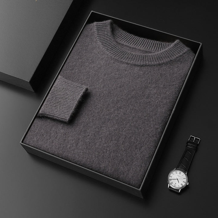 Herren Rundhals-Pullover im Kaschmir‑Look mit extraweichem Flor und Geschenkbox Echoarchiv