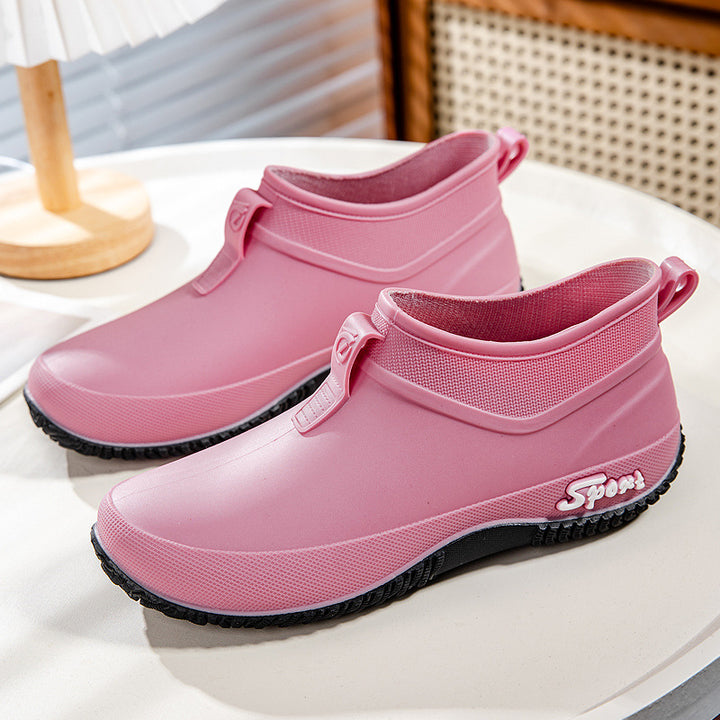 Damen Wasserdichte Ankle-Gummischuhe mit elastischem Schaft und griffiger Laufsohle Echoarhiv