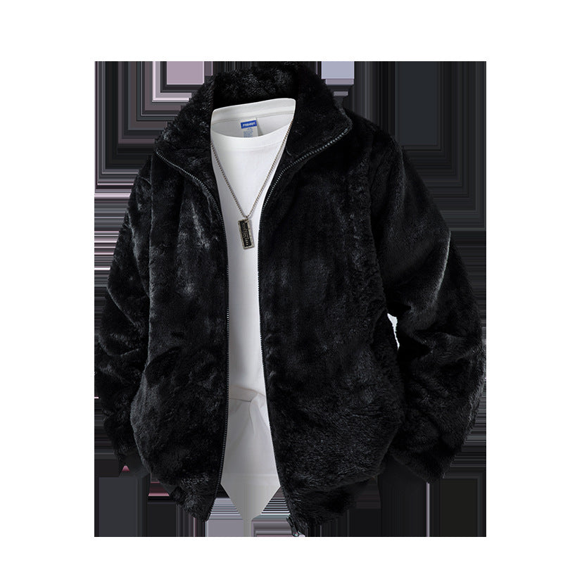 Herren Fleecejacke mit hohem Kragen und elastischem Bund Echo Archiv