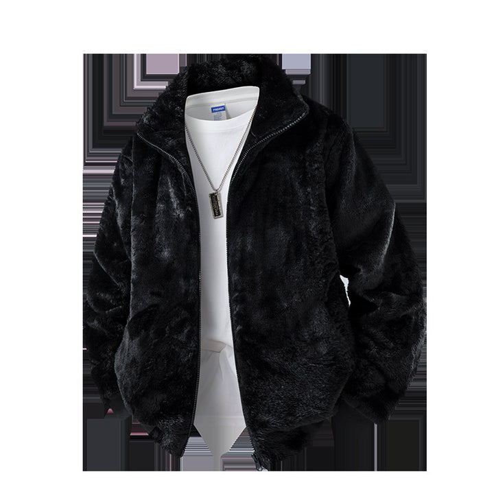 Herren Fleecejacke mit hohem Kragen und elastischem Bund Echo Archiv