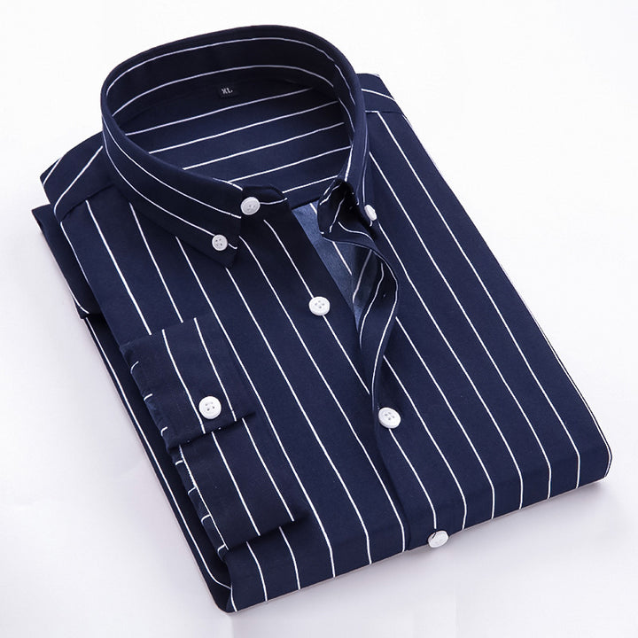 Herren nan gestreiftes Businesshemd mit Button-Down-Kragen und taillierter Silhouette Echo Archiv