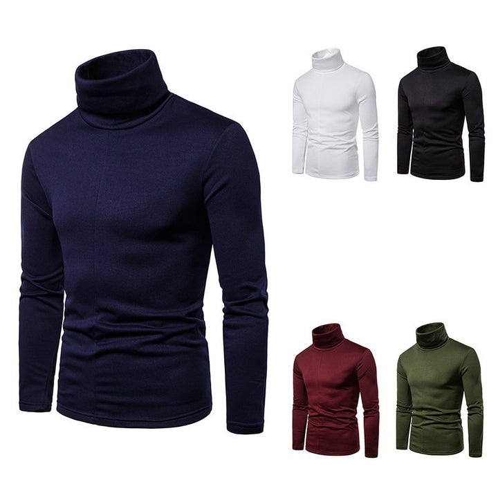 Herren Rollkragenpullover aus weichem Strickmaterial Echoarchiv