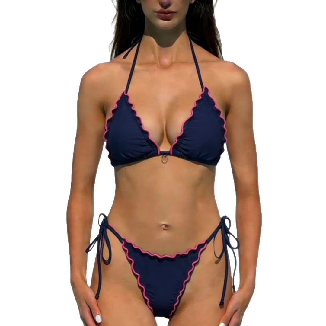 Damen Neckholder-Bikini mit Rüschendetails Echo Archiv