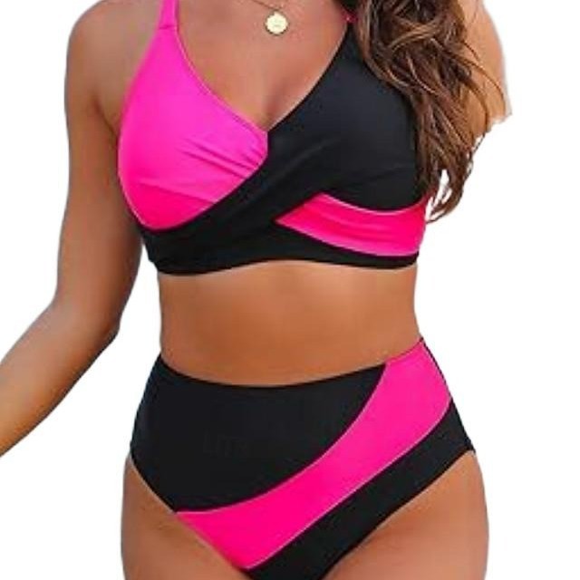 Damen Hoch geschnittener Bikini mit Wickeldesign Echo Archiv