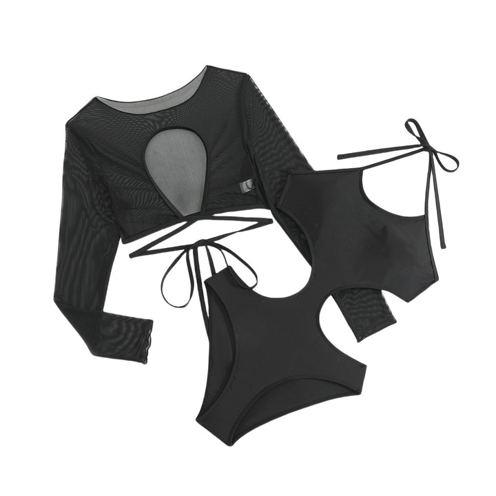 Damen Crop-Top Bikini-Set mit stilvollem Überwurf Echo Archiv